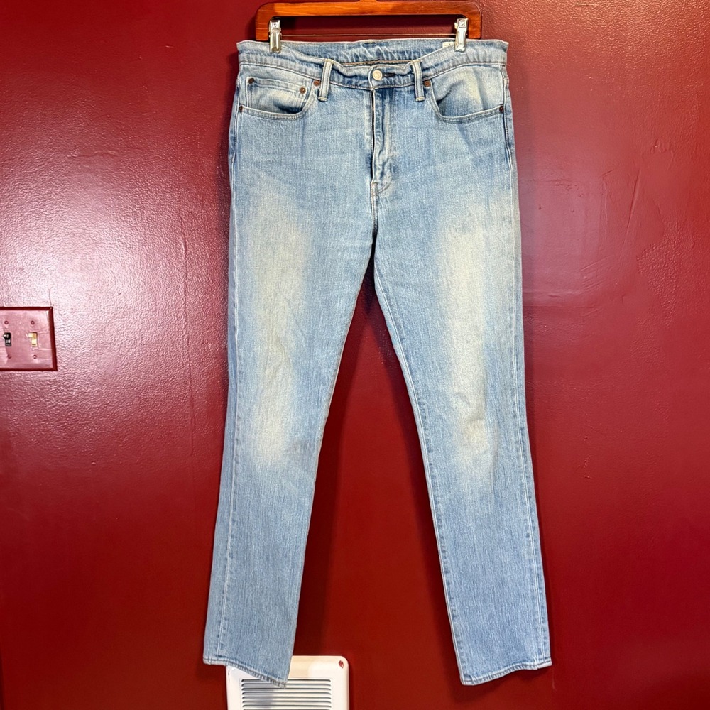 Levis‎ 511 Slim Fit White Oak Cone Denim Jeans Light Wash Mens 36x34